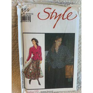 Style Misses Jacket Skirt Sewing Pattern sz 8-12 1659 - uncut